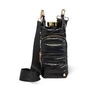 WanderFull HydroBag® HANDLE, Zipper for Handle, 40 oz Water Bottle Holder w/Strap, Crossbody Water Bottle Carrier Bag w/Phone Pocket, Tumbler Accessories - Black Shiny