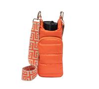 WanderFull Original HydroBag | Quilted Water Bottle Holder with Strap | Tote Bottle Carrier Crossbody Bag with Pockets, Orange, normal, Casual