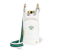 WanderFull® Original HydroBag®, Fits Up to 32 oz Water Bottle Holder with Strap, Hands-Free Crossbody, Water Bottle Carrier Bag with Phone Pocket - White Ripstop Tennis