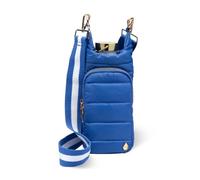 WanderFull® Original HydroBag®, Fits Up to 32 oz Water Bottle Holder with Strap, Hands-Free Crossbody, Water Bottle Carrier Bag with Phone Pocket - Lapis Blue w/Striped Strap