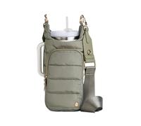 WanderFull® Original HydroBag®, Zipper Slot for Handle, 40 oz Water Bottle Holder with Strap - Crossbody Water Bottle Carrier Bag with Phone Pocket, Tumbler Accessories - Sage Green