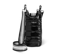 WanderFull Water Bottle Crossbody Bag (Black Patent)