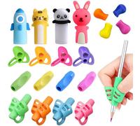 WanderGo 20 PCS Soft Silicone Pencil Grips for Children ，Pencil Grips Corrector Writing Tool Handwriting Pen Grips for Adults Fingers Relieving