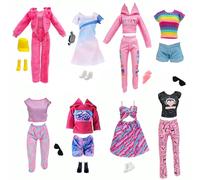 WanderGo 24 Piece Doll Clothes and Accessories, Sports Suit Set with Jogging Suit, Hoodie, T-Shirt, Shorts, Dress, Trousers, 5 Pairs of Shoes, Sunglasses, Hat, Belt Bag