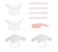 WanderGo 4 Pcs Sheet White Holders For Bedding With One Pink Bed Sheet Organiser, High-Efficiency Anti-Slip Bed Sheet Fixing Kit,Detachable Bed Sheet Clips, Sleep More Soundly