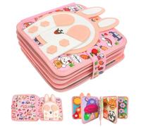 WanderGo Quiet Book from 1 Year, Busy Book Fabric Book for Children Girls Boys Busy Board 2 Years Gift from 12 3 4 5 Years, Activity Toy for Home and On the Go