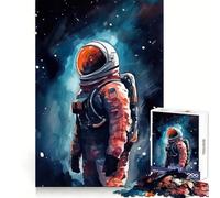 Wandering Astronaut for Adults 1000 Piece Jigsaw Puzzle Boost Memory Tranquil Pastime Quality Cut Bday Surprise (50x75cm)