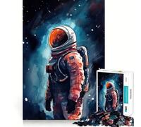 Wandering Astronaut Jigsaw for Teenagers1000 Pieces Mind Boost Game Firm Fit Secure Assembly Bonding Activity for Loved Ones (38x26cm)