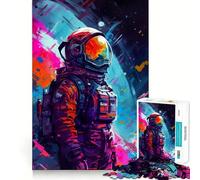 Wandering Astronaut Jigsaw Puzzles for Adults 1000 Mind Boost Game Uniform Size Precise Pieces Travel-friendly Brain Game Gift (38x52cm)