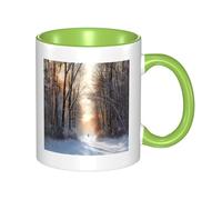 Wandering in The Winter Light Dual Color Ceramic Coffee Mug 330ml - Classic Tea Cup, Gift Mug, Microwave Safe, Office and Home Drinkware