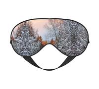 Wandering in The Winter Light Print Sleep Mask Silk Eye Cover Soft Satin Blindfold Elastic Strap Night Eyeshade Travel Nap for Women Men
