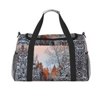 Wandering in The Winter Light Print Womens Sports Bags Travel Bag -Duffel Bags for Men,Small Medium Weekender Overnight Bags for Women,Sport Gym Bag