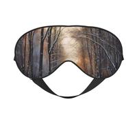 Wandering in The Winter Light Sleep Mask for Women & Men - Double-Sided Eye Mask with Adjustable Strap, Soft Silky Feel, Light-Blocking & Breathable for Travel, Nap, Shift Work, Yoga