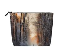 Wandering in The Winter Light Toiletry Bags for Women, Portable Travel Cosmetic Bag, Daily Organiser with Zipper