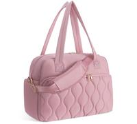 Wandering Nature Personal Item Travel Bag, Small Duffle Bag for Women with Wet Pocket & 14'' Laptop Compartment, Lightweight Carry on Weekender Duffel, Pink, fit 18 x 14 x 8 inch, Gourd Pattern