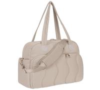 Wandering Nature Personal Item Travel Bag, Small Duffle Bag for Women with Wet Pocket & 14'' Laptop Compartment, Lightweight Carry on Weekender Duffel, Beige, Personal Item Bag Size 18*14*8, Wave