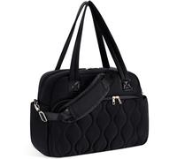 Wandering Nature Personal Item Travel Bag, Small Duffle Bag for Women with Wet Pocket & 14'' Laptop Compartment, Lightweight Carry on Weekender Duffel, Black, Personal Item Bag Size 18*14*8, Gourd