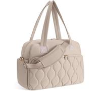 Wandering Nature Personal Item Travel Bag, Small Duffle Bag for Women with Wet Pocket & 14'' Laptop Compartment, Lightweight Carry on Weekender Duffel, Beige, Personal Item Bag Size 18*14*8, Gourd