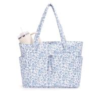 Wandering Nature Women's Handbag Tote Bag 20 L Large Quilted Shopper Bag with Laptop Compartment (15.6 Inches) and Drink Holder (40 oz/1.18 L), Ideal for Office, School, Travel, Shopping (Patent