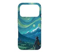 Wandering Wizard in Starry Mountain Landscape Magic Fantasy Case for iPhone 17 Pro