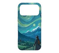 Wandering Wizard in Starry Mountain Landscape Magic Fantasy Case for iPhone 17 Pro Max