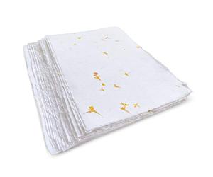 Wanderings A4 Handmade Paper with Deckled Edge and Real Flower Petals - 21x30 cm, 150 GSM, 50 Sheets Textured Paper - Perfect for Watercolor, Drawing, Writing, Printing & Mixed Media