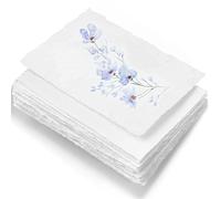 Wanderings A5 Handmade Deckled Edge Cotton Paper - Cold Pressed Texture - Paint, Watercolor, Writing, Printer - Cards, Invitations, Menus, Arts and Crafts. 50 Pack White 150gsm - 21 x 15 cm