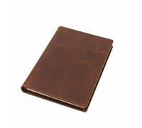 Wanderings A5 Leather Binder Planner - Rustic Refillable 6 Ring Journal - Hand-Crafted Genuine Leather Organizer- Compatible with Filofax. 100 Sheets, 200 Lined Pages Included - 6" x 8.5"/ 22 x 15cm