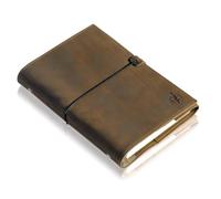 Wanderings A5 Leather Planner Binder - Refillable 6-Ring Journal with Inner Pockets - Hand-Crafted Genuine Leather - Filofax Compatible - 16-Month Calendar Sept 2026-Dec 2027-6.75" x 9"