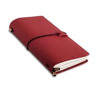 Wanderings A6 Travelers Notebook / Handcrafted Genuine Leather Journal - 11.5 x 15.5 cm - This Small Refillable Travel Journal is Rugged Enough to Capture All Life's Adventures. 100 GSM Blank Inserts