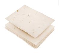 Wanderings Cream A5 Handmade Deckled Edge Cotton Paper - Cold Pressed Texture - Paint, Watercolor, Writing, Printer, Cards, Invitations, Menus, Arts and Crafts. 50 Pack 150gsm - 21 x 13 cm