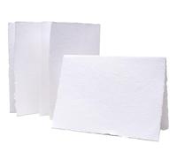 WANDERINGS Handmade Deckle Edge Blank Greeting Cards & Envelopes - Thick 300gsm paper- 20 Cards for Invitations, Thank Yous, Greeting, Get Well and Birthday Cards -5x7