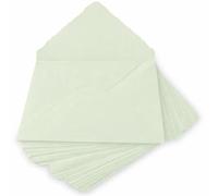 Wanderings Handmade Green Deckle Edge Envelope - Small 4.25" x 6.25" - Package of 25 - for Announcements Wedding Invitations Greeting Cards Crafts - 150 GSM