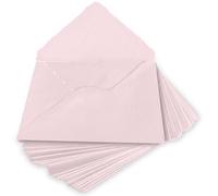 Wanderings Handmade Pink Deckle Edge Envelope - 5.25x7.25/13.3x18.4 Cm Package of 25 - for Announcements Wedding Invitations Greeting Cards Crafts - Thick 150 GSM