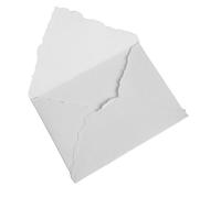 Wanderings Handmade White Deckle Edge Envelope -11x16 cm - Package of 25 - for Announcements Wedding Invitations Save the Dates Engagement Announcement Baby Shower Greeting Cards Crafts - 250 GSM