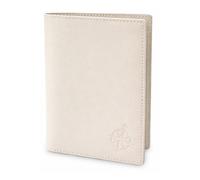 WANDERINGS Leather Travel Wallet with Passport Holder - 10x14 cm - Genuine Leather Case with RFID Blocking for Men and Women - Folding Wallet for Passports - Oat Color