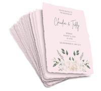 Wanderings Pink A4 Handmade Paper with Deckled Edge - 21x30 cm, 150 GSM, 50 Sheets Textured Paper - Perfect for Light Watercolor, Drawing, Writing, Printing & Mixed Media