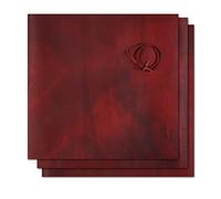 Wanderings Red Leather Sheets for Crafts - 3 Sheets (30x30 cm) + Cord (91cm) - Genuine Full Grain Buffalo Leather Squares - Great for Jewelry, Wallets, Leatherworking Arts and Crafts