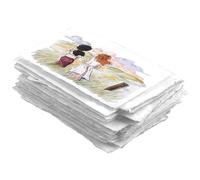 Wanderings Thick Handmade Watercolor Paper with Deckle Edge - 23 x 30.5 cm / 9x12-300GSM - Premium White Cold Press Textured Mixed Media Paper Made with Recycled Cotton - 25 Loose Leaf Sheets