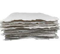 Wanderings Thick Handmade Watercolor Paper with Deckled Edge - 28x43 cm- 500GSM Premium White Cold-Pressed Textured Mixed Media Paper Made with Recycled Cotton - 15 Loose Leaf Sheets