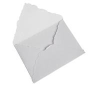 Wanderings Thick Handmade White Deckle Edge Envelope - 13x18 cm - 25 Pack - for Announcements Wedding Invitations Save The Dates Engagement Announcement Baby Shower Greeting Cards Crafts - 250 GSM