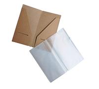 Wanderings Zipper Case and Kraft Card Holder 2-Pack Accessories for Refillable Travel Journals - Standard Size - 8.25 x 4.25 Inch (21 x 11cm)