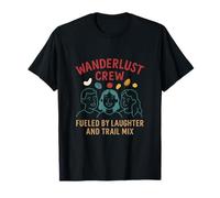 Wanderlust Crew Trail Mix & Laughter Travel Graphic T-Shirt