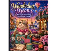 Wanderlust Dreams: A Cozy Cat Coloring Escape for Adults
