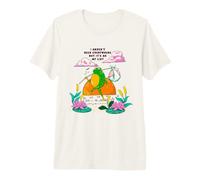 Wanderlust Frog Lotus Travel Quote Illustration Premium T-Shirt