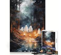 Wanderlust Ghosts Jigsaw Puzzles 1000 Piece for Teenagers Intellect Fun Restful Activity Exact Edges Thoughtful Gift (38x26cm)