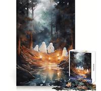 Wanderlust Ghosts Puzzle for Teenagers 1000 Pieces Cognitive Recall Restful Pleasure Sharp Cut Unique Gift (38x52cm)