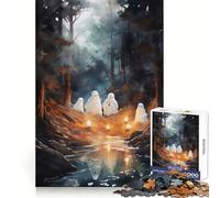 Wanderlust Ghosts Puzzles for Adults 1000 Puzzles Smart Exercise Light Enjoyment Accurate Edges Holiday Treat (50x75cm)
