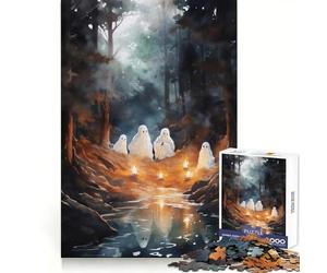 Wanderlust Ghosts Puzzles for Adults 1000 Puzzles Smart Exercise Light Enjoyment Accurate Edges Holiday Treat (50x75cm)