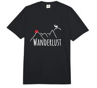 Wanderlust Goat Bock Hiking Mountain Running Slogan T-Shirt Comfort Colors Adult Heavyweight T-Shirt